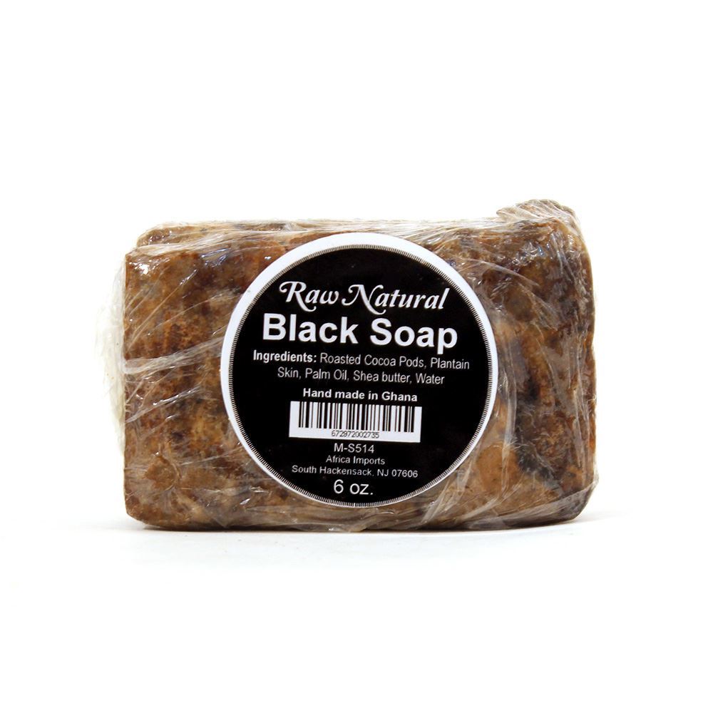 Raw Natural Black Soap - 6oz.