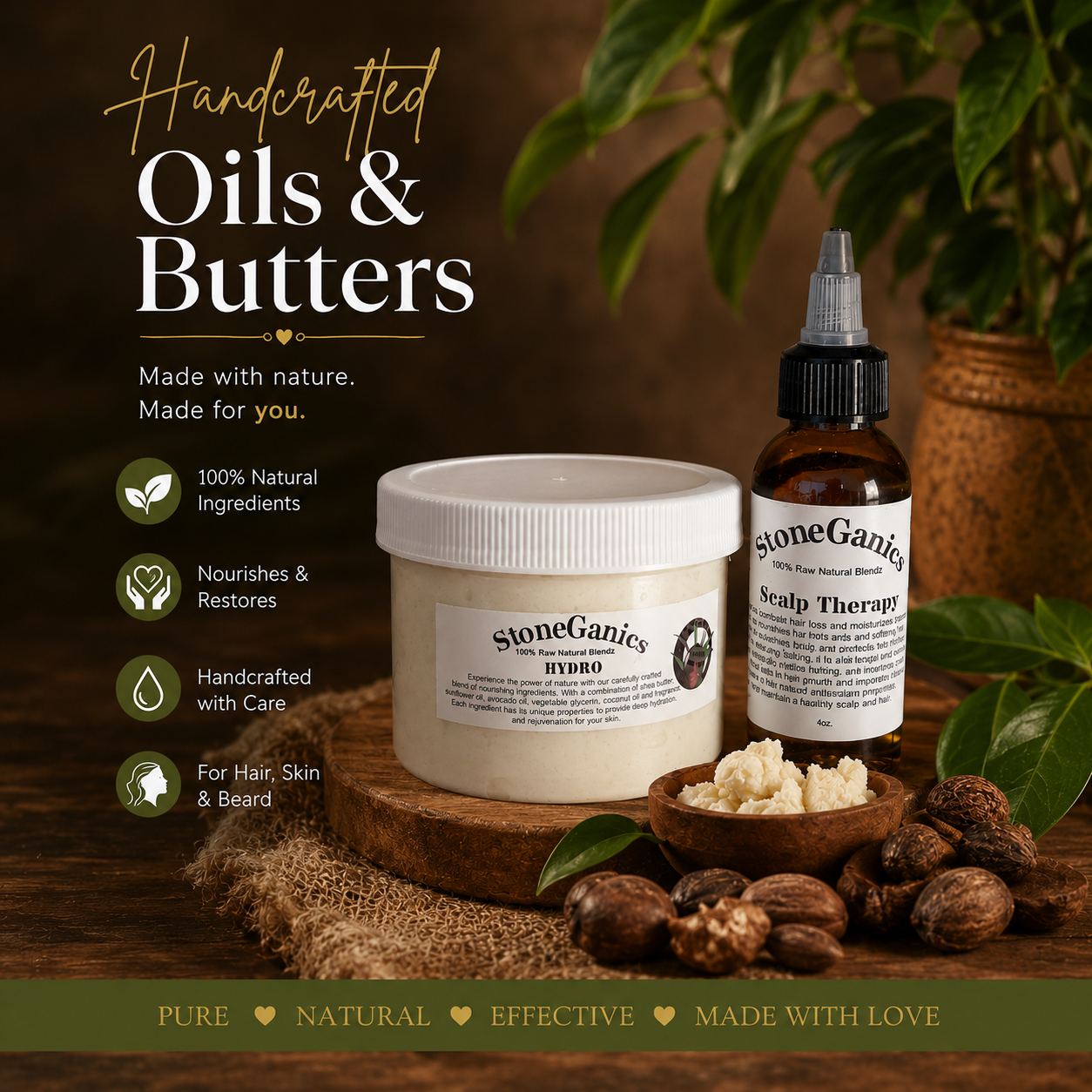 Handcrafted Oils and Butter