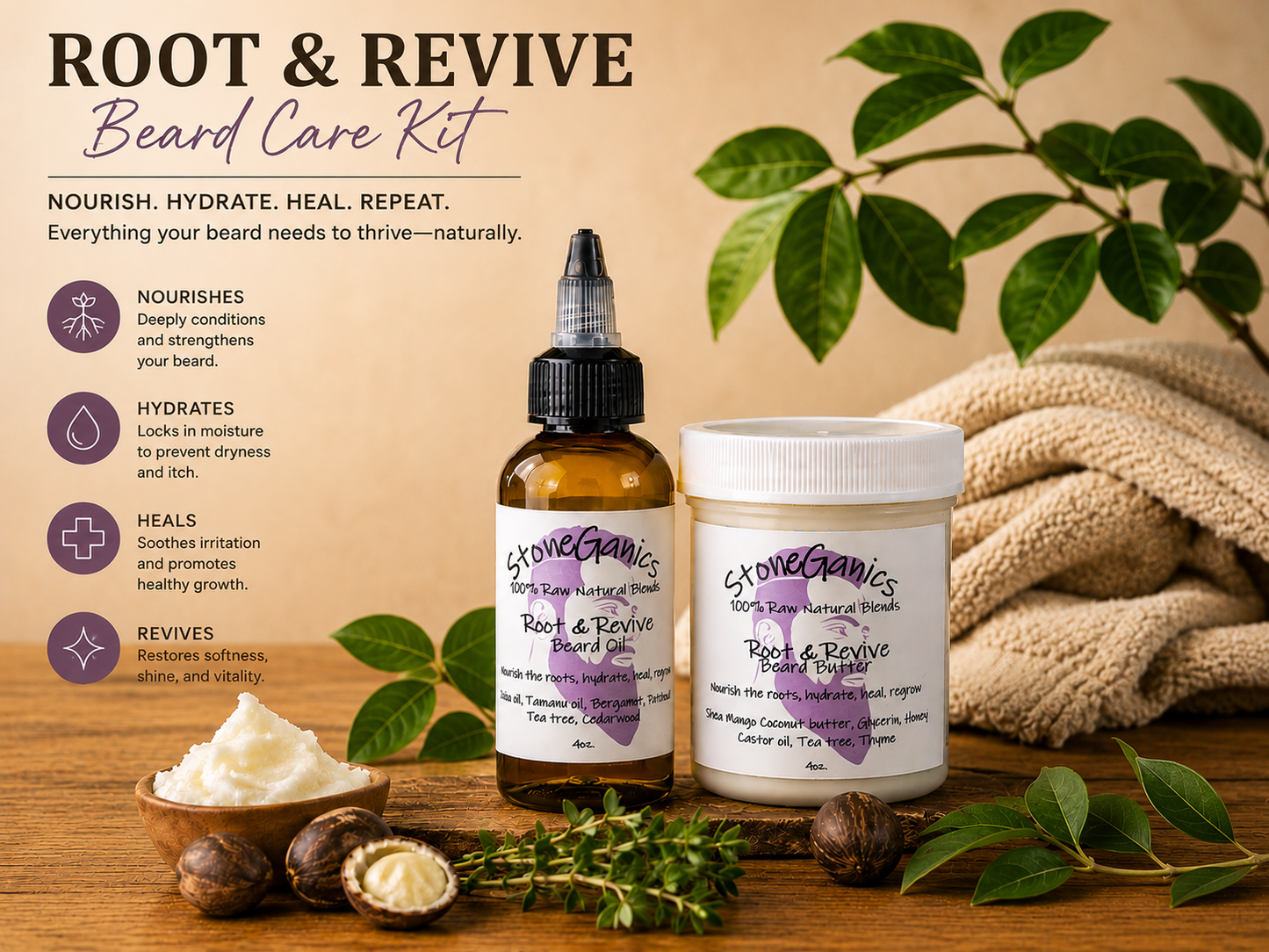 Root & Revive Beard Care Set