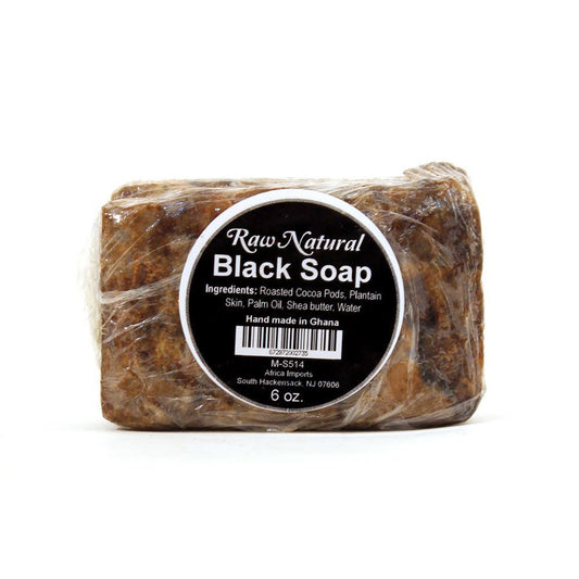 Raw Natural Black Soap - 6oz.