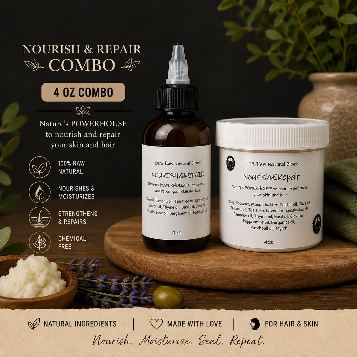 Nourish & Repair Butter and Oil Combo