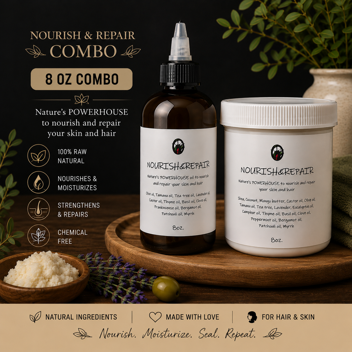 Nourish & Repair Butter and Oil Combo