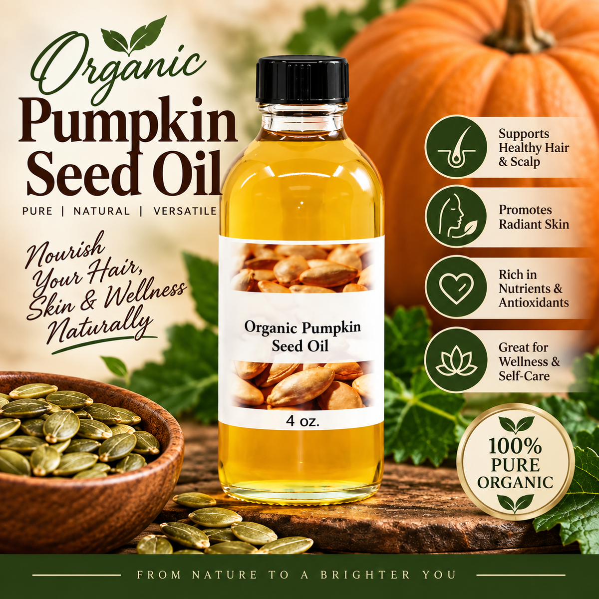 Organic Pumpkin Seed Oil